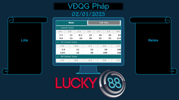 LUCKY88 Lille vs Reims , Soi kèo bóng đá hôm nay 02/01/2023, VĐQG Pháp