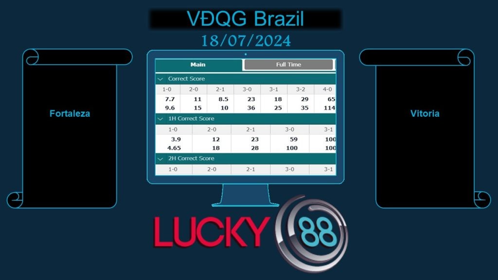 LUCKY88 Fortaleza vs Vitoria, Soi kèo bóng đá hôm nay 18/07/2024, VĐQG Brazil