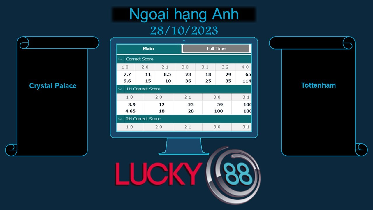 LUCKY88 Crystal Palace vs Tottenham, Soi kèo bóng đá hôm nay 28/10/2023, Ngoại hạng Anh